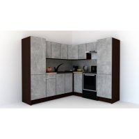 Bucatarie de Colt GENA NEW 12 DR. 210-230, Fara Corp de Cuptor, Wenge / Decor 4298